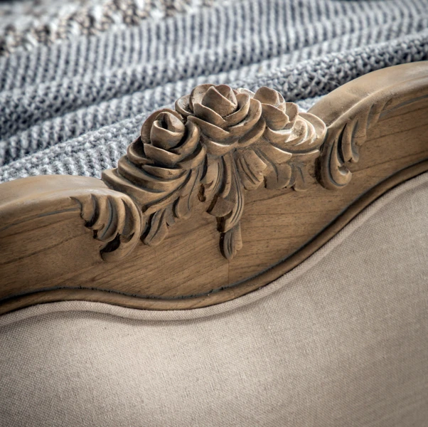 Chic Linen Upholstered Bed Frame